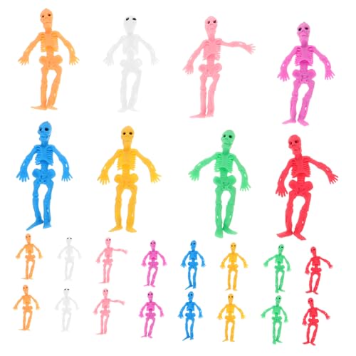 BESTonZON 20 Stück Teiliges Stretchy Halloween Skelettspielzeug Mini Skelett Modelle für Party Deko und Stressabbau für Mitgebsel und Halloween Requisiten BESTonZON 20 Stück Teiliges Stretchy Halloween Skelettspielzeug Mini Skelett Modelle für Party Deko und Stressabbau für Mitgebsel und Halloween Requisiten von BESTonZON