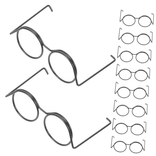BESTonZON 20St Puppe Mini-Brille aus Metall Anziehpuppe Miniaturaugen zum Basteln Mini-Brille für Puppen Mädchen leuchtbrillen Puppen Kleidung Puppe Verkleidet Brille DIY-Puppenbrille Black BESTonZON 20St Puppe Mini-Brille aus Metall Anziehpuppe Miniaturaugen zum Basteln Mini-Brille für Puppen Mädchen leuchtbrillen Puppen Kleidung Puppe Verkleidet Brille DIY-Puppenbrille Black von BESTonZON