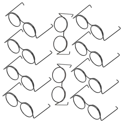 BESTonZON 20st Puppe Mini-Brille Aus Metall Miniatur Klein Mini-Dinge Mini-Sonnenbrillen-bastelpuppe Puppenautositz Mini-puppenbrille Zum Basteln Minibrille Für Puppen Puppenbrillen Black BESTonZON 20st Puppe Mini-Brille Aus Metall Miniatur Klein Mini-Dinge Mini-Sonnenbrillen-bastelpuppe Puppenautositz Mini-puppenbrille Zum Basteln Minibrille Für Puppen Puppenbrillen Black von BESTonZON