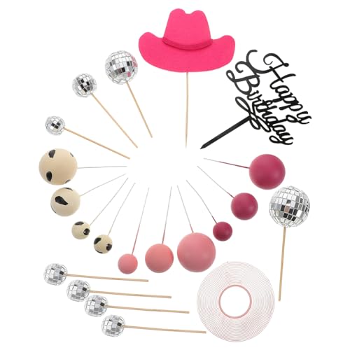 BESTonZON 21 Stück Cowboyhutkuchen Partydekorationen Im Western-Stil Western-Party-kuchenaufsatz Cowboy-partyhüte Flaschenverschlusshut Cowboy-kuchendekorationen Mini-Craft-Hut Rosa Papier BESTonZON 21 Stück Cowboyhutkuchen Partydekorationen Im Western-Stil Western-Party-kuchenaufsatz Cowboy-partyhüte Flaschenverschlusshut Cowboy-kuchendekorationen Mini-Craft-Hut Rosa Papier von BESTonZON