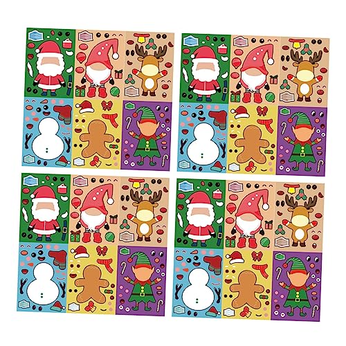 BESTonZON 24 Blätter Weihnachtsaufkleber bastelsets für Weihnachten weihnachtsbastelsets für weihnachstsgeschenk rätsel Sticker- Papieraufkleber Colorful BESTonZON 24 Blätter Weihnachtsaufkleber bastelsets für Weihnachten weihnachtsbastelsets für weihnachstsgeschenk rätsel Sticker- Papieraufkleber Colorful von BESTonZON