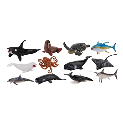 BESTonZON 24 STK Meereslebewesen-Modell realistische meerestiere Spielzeug Mini-Plastiktiere tierfiguren Tier Figuren Kinderspielzeug Modelle Lernspielzeug für Tiere Tischdekoration aus Sand von BESTonZON