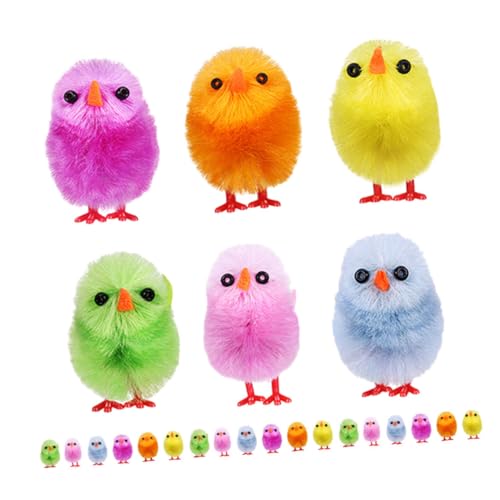 BESTonZON 24stücke Plüsch Küken Süße Ostern Deko Mini Hühner Für Party Wohnzimmer Weiche Stofftiere Kreative Für Freunde Und Familie von BESTonZON