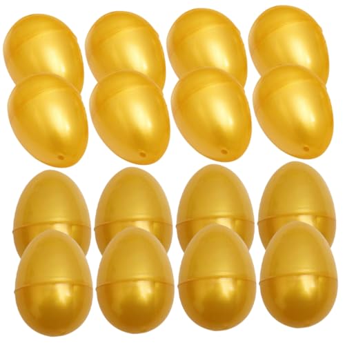 BESTonZON 24 Stück Teiliges Leere Goldene Plastikeier Befüllbare Ostereier Kreative Geschenkverpackung für Party dekoration und Verlosungen BESTonZON 24 Stück Teiliges Leere Goldene Plastikeier Befüllbare Ostereier Kreative Geschenkverpackung für Party dekoration und Verlosungen von BESTonZON