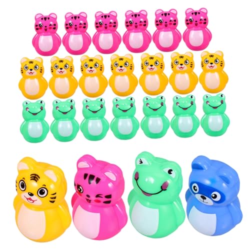 BESTonZON 24 Stück Teiliges Mini Stehauf tier Glatte Oberfläche Dekorativ und Langlebig Geburtstagsgeschenk für Kindergartenpreise Niedliche Home office Deko von BESTonZON