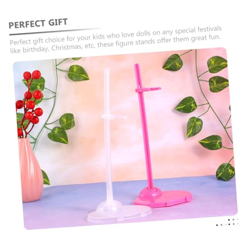 BESTonZON 24 Stück Teiliges Puppenständer Transparente und Rosa Halterungen Stabile Kleine Figurenhalter für Puppenhaus Tragbare Puppenhalter für Mädchen Langlebige Displayständer BESTonZON 24 Stück Teiliges Puppenständer Transparente und Rosa Halterungen Stabile Kleine Figurenhalter für Puppenhaus Tragbare Puppenhalter für Mädchen Langlebige Displayständer von BESTonZON