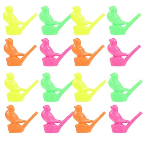 BESTonZON 24er-Set Plastik-Vogel– Musikalische Mini-Instrumente für Kinder mit farbiger Sortierung, Ideal für Rollenspiele, Outdoor-Spaß & Lernspiele (-Spielzeug) von BESTonZON