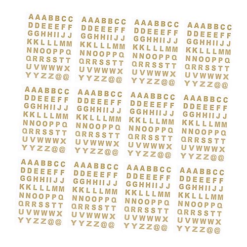 BESTonZON 25 Blatt Selbstklebende Alphabet Aufkleber Goldene Hot Stamping Buchstaben für Notizbuch und Scrapbook Transparente Buchstabensticker für Kreative Bastelprojekte von BESTonZON