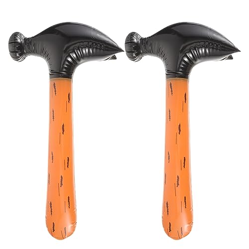 BESTonZON 2Er-Pack Aufblasbarer Hammer Aufblasbares Werkzeugset Für Kulissen Schulaktivitäten Festivals Partygeschenke Pool- Und Badewannenspielzeug (Schwarz) von BESTonZON