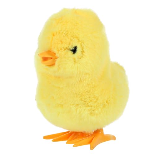BESTonZON 2St Springendes gelbes Huhn Mini-Roboter springende Tierspielzeuge Bad chicken toy Aufziehbares Huhn Statue Roboterspielzeug wiederverwendbares Spielzeug für Babys Uhrwerkspielzeug von BESTonZON