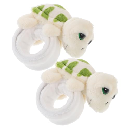 BESTonZON 2Stücke Plüsch Tier Slap Armband Weiches Schildkröten Design Slap Bänder für Partys und Langlebig und Angenehm BESTonZON 2Stücke Plüsch Tier Slap Armband Weiches Schildkröten Design Slap Bänder für Partys und Langlebig und Angenehm von BESTonZON