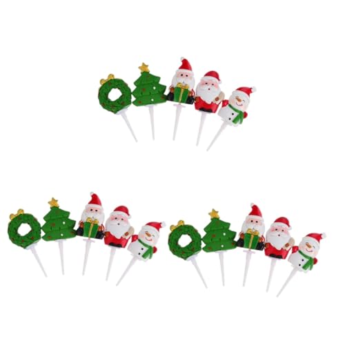 BESTonZON 3 Sätze Add- Zum Dekorieren Von Kuchen Weihnachtsparty Liefert Urlaub Kuchen Topper Weihnachtskuchen Picks Weihnachtskuchen Topper Weihnachtsfondant Harz 5 Stück * 3 BESTonZON 3 Sätze Add- Zum Dekorieren Von Kuchen Weihnachtsparty Liefert Urlaub Kuchen Topper Weihnachtskuchen Picks Weihnachtskuchen Topper Weihnachtsfondant Harz 5 Stück * 3 von BESTonZON