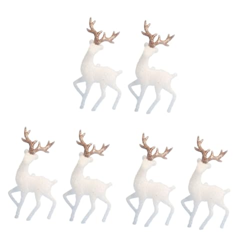 BESTonZON 6stücke Weihnachtsdeko Miniatur Reindeer Ornamente Für Kuchen Glänzende Figuren Für Festliche Anlässe Und Kreative Bastelprojekte BESTonZON 6stücke Weihnachtsdeko Miniatur Reindeer Ornamente Für Kuchen Glänzende Figuren Für Festliche Anlässe Und Kreative Bastelprojekte von BESTonZON