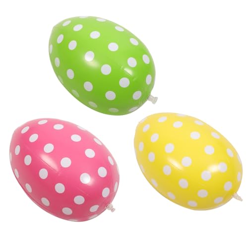 BESTonZON 3 Stück Aufblasbare Osterballons Eier für Osterfeiern Fotorequisiten für Gartenpartys und Feierlichkeiten für Familienfestlichkeiten von BESTonZON