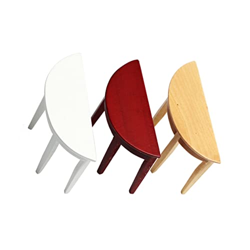 BESTonZON 3 Stück Dreifarbiger Halbrunder Tisch Mini-Schreibtisch-schmuck Mini-verzierung Mini-haussimulationszubehör Mini-hausbedarf Miniatur-Halbrunder Tisch Holzornamente Hölzern BESTonZON 3 Stück Dreifarbiger Halbrunder Tisch Mini-Schreibtisch-schmuck Mini-verzierung Mini-haussimulationszubehör Mini-hausbedarf Miniatur-Halbrunder Tisch Holzornamente Hölzern von BESTonZON