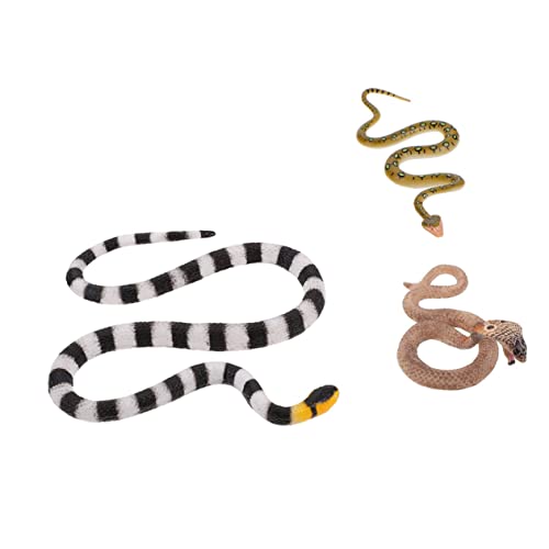 BESTonZON 3 Stück Schlangenmodell Halloween Dekoration Halloween-Dekoration Schlangen für die Naturerforschung Kid Toys gruseliges Schlangenspielzeug Tischdekorationen PVC BESTonZON 3 Stück Schlangenmodell Halloween Dekoration Halloween-Dekoration Schlangen für die Naturerforschung Kid Toys gruseliges Schlangenspielzeug Tischdekorationen PVC von BESTonZON