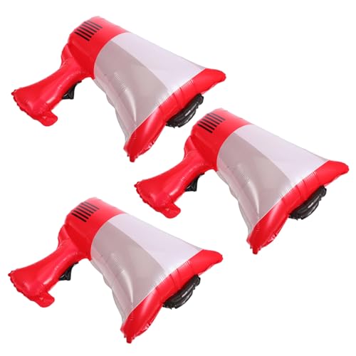 BESTonZON 3 Stück Teiliges Feuerwehr Megafon Luftballon Bullhorn Robuste Partydeko für Kindergeburtstag Schnelle Inflation Langlebige Feuerwehr Mottoparty Ballons BESTonZON 3 Stück Teiliges Feuerwehr Megafon Luftballon Bullhorn Robuste Partydeko für Kindergeburtstag Schnelle Inflation Langlebige Feuerwehr Mottoparty Ballons von BESTonZON