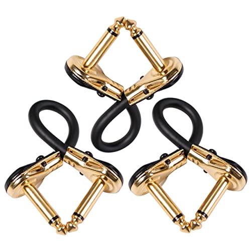 BESTonZON 3 Stück Teiliges Flaches Gitarrenpatchkabel Professionelles Effektkabel für Gitarre und Bass Geeignet für Musiker und Bühnenauftritte von BESTonZON