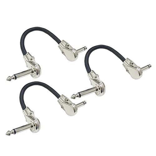 BESTonZON 3 Stück Teiliges Gitarren Effektpedal Kabel Flach und Silberbeschichtet für Elektrische Instrumente Einfache Handhabung Geräuschreduzierung Robust und Langlebig BESTonZON 3 Stück Teiliges Gitarren Effektpedal Kabel Flach und Silberbeschichtet für Elektrische Instrumente Einfache Handhabung Geräuschreduzierung Robust und Langlebig von BESTonZON