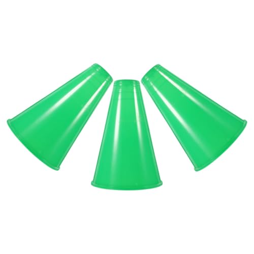 BESTonZON 3 Stück Teiliges Megaphone Prop aus Grünem Kunststoff Leicht und Tragbar für Klare Laute Sprachverstärkung bei Sportspielen Outdoor-partys und Aktivitäten Robust für Klare von BESTonZON