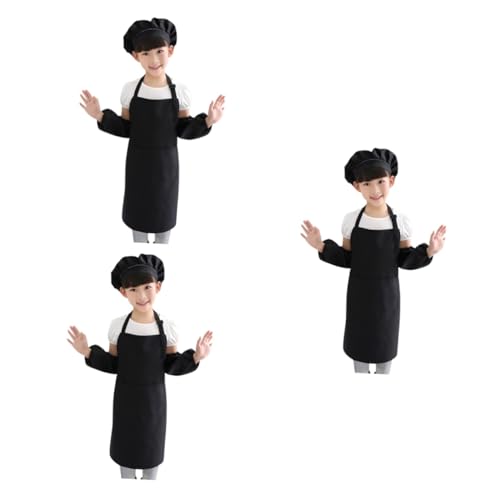 BESTonZON 3-teiliges Set Kinderschürze Kinderkoch-spielset Kindermütze Handschelle Zum Kochen Für Kinder Kleidung Gouache von BESTonZON