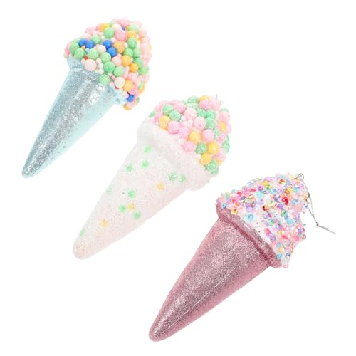 BESTonZON 3-teiliges Sommer-eiscreme- : Hängende Eistüte-anhänger-ornamente Für Sommerpartys – Bringt Spaß Und Lebendigkeit in Versammlungen. von BESTonZON