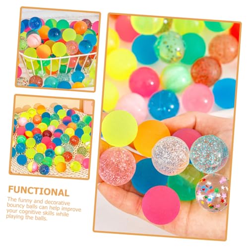 BESTonZON 30 Stück Bunte Elastische Hüpfbälle für Stressabbauende Spielbälle mit Hoher Sprungfähigkeit Leichte und Tragbare Gummibälle für Innen und Außen für Jungen und Mädchen BESTonZON 30 Stück Bunte Elastische Hüpfbälle für Stressabbauende Spielbälle mit Hoher Sprungfähigkeit Leichte und Tragbare Gummibälle für Innen und Außen für Jungen und Mädchen von BESTonZON