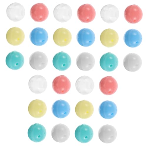 BESTonZON 30 Stück Bunte Runde Vending Machine Capsules Leere Mini Kapseln für Spielzeugautomaten DIY Party Preise Vielseitige Gumball Behälter für Kleine Spielzeuge und Süßigkeiten von BESTonZON