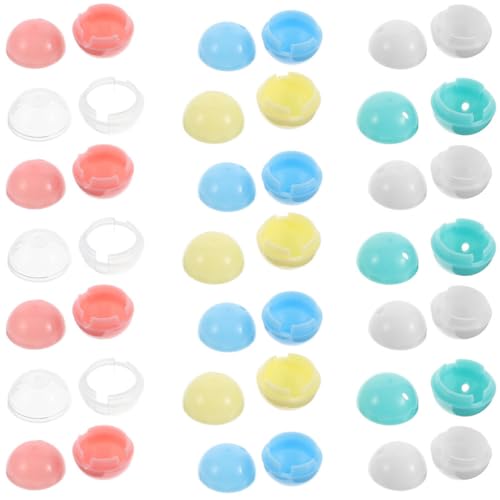 BESTonZON 30 Stück Teiliges Bunte Leere Kunststoffkapseln Gumball-maschinen Runde Transparente Behälter für Diy-partygeschenke Kindergeburtstag Vielseitig und Kompakt von BESTonZON