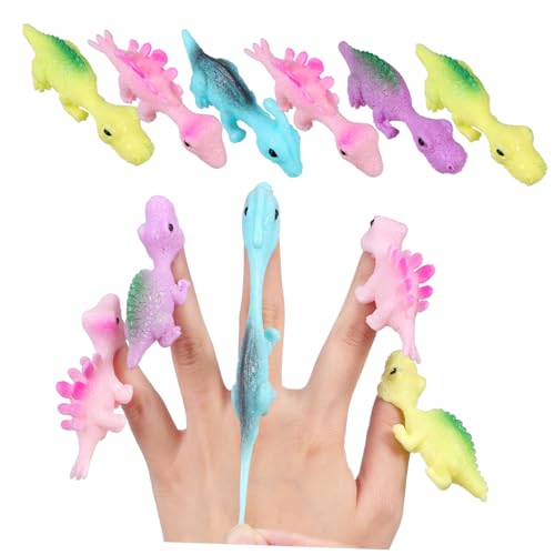 BESTonZON 30 Stück Teiliges Dinosaurier Finger Elastische Figuren zum Schnippen Bunte Mini für Party Mitgebsel Langlebig und Spaßig Geeignet für Kindergeburtstag und Spiele BESTonZON 30 Stück Teiliges Dinosaurier Finger Elastische Figuren zum Schnippen Bunte Mini für Party Mitgebsel Langlebig und Spaßig Geeignet für Kindergeburtstag und Spiele von BESTonZON
