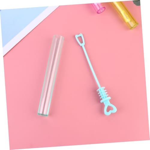 BESTonZON 30 Stück Teiliges Mini Seifenblasenstab Behälter ohne Flüssigkeit Bunte Herz und Designs Tragbare Flaschen für Kindergeburtstag Partydekoration und Outdoor Zufällige Farbe von BESTonZON