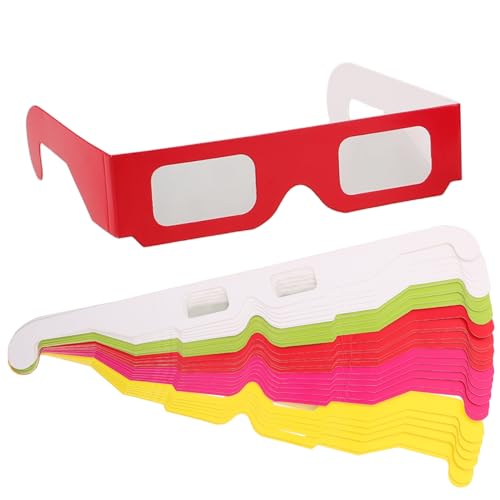 BESTonZON 30St Feuerwerksgläser D Brille Lichteffekte Brille Festival Brille Pappbrillen Spaßbrille Tischdekorationen leichtes Partyzubehör rote Filmbrille Heimkino-Brille für Papier BESTonZON 30St Feuerwerksgläser D Brille Lichteffekte Brille Festival Brille Pappbrillen Spaßbrille Tischdekorationen leichtes Partyzubehör rote Filmbrille Heimkino-Brille für Papier von BESTonZON