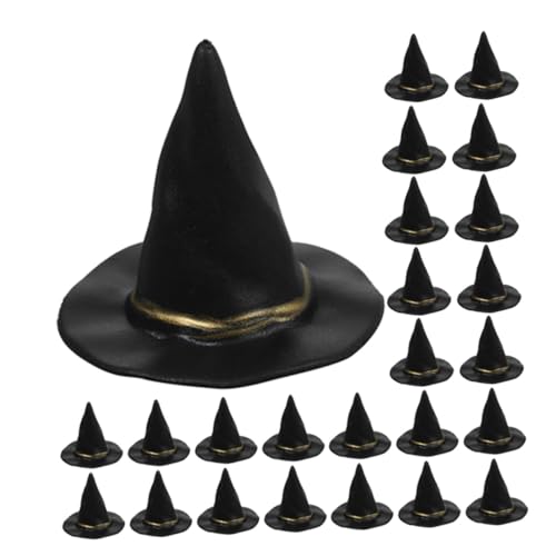 BESTonZON 36 Stück DIY Hexenhüte Mini Halloween Hüte DIY Bastelhüte Puppenhaus Miniaturhüte Puppenhut Zubehör Zaubererhut Miniaturhüte Zum Basteln Mini Hüte Für Veranstaltungen von BESTonZON
