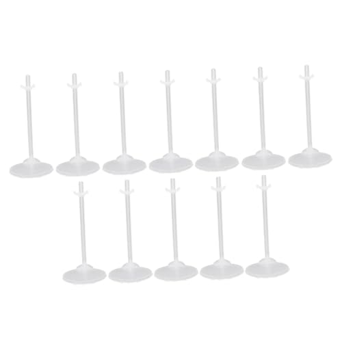 BESTonZON 36 Stück transparente Puppenständer für Puppen, Spielzeug, kleine Puppenständer, Mini-Puppenhalter, Puppenständer, Rosa, Maus, Kunststoff von BESTonZON