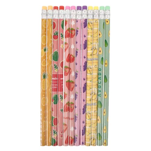 BESTonZON Obst-thema 36 Stück Bulk Bleistifte Mit Radiergummis Schulstifte Für Grundschüler BESTonZON Obst-thema 36 Stück Bulk Bleistifte Mit Radiergummis Schulstifte Für Grundschüler von BESTonZON