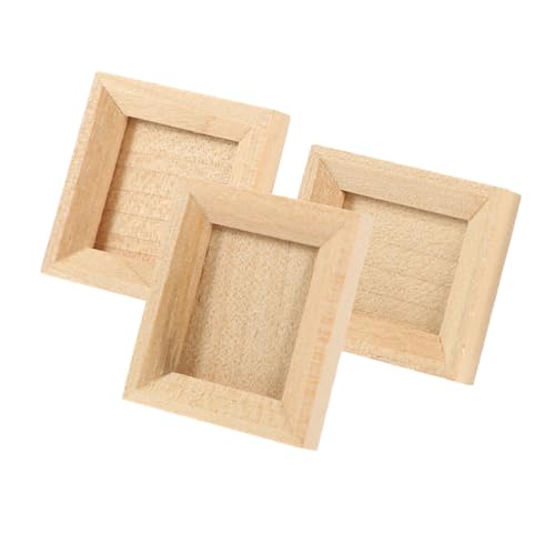BESTonZON 3St Miniatur-Fotorahmen-Ornamente Dekorative Miniaturen Bastelbedarf Puppenhaus Mini Dekorationsartikel Puppenhaus Sammlerstücke Mini- -Dekore Bilderrahmen aus Holz Khaki BESTonZON 3St Miniatur-Fotorahmen-Ornamente Dekorative Miniaturen Bastelbedarf Puppenhaus Mini Dekorationsartikel Puppenhaus Sammlerstücke Mini- -Dekore Bilderrahmen aus Holz Khaki von BESTonZON