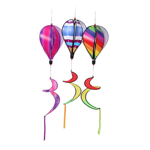 BESTonZON 3Stücke Heißluftballon Deko Gartenornamente Langlebigem für Partys Blumenbeete und Outdoor Dekorationen für Feiertage von BESTonZON