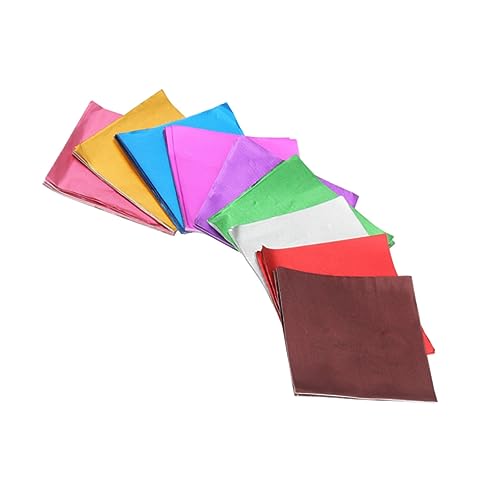 BESTonZON 4 Packungen Farbige Aluminiumfolie Für Lebensmittelverpackung 10x10cm Langlebig Und Sicher Für Schokoladen Und Süßigkeiten Gemischte Farben BESTonZON 4 Packungen Farbige Aluminiumfolie Für Lebensmittelverpackung 10x10cm Langlebig Und Sicher Für Schokoladen Und Süßigkeiten Gemischte Farben von BESTonZON