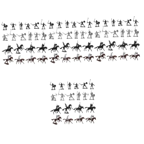 BESTonZON 4 Sätze Kavallerie-Pferd-Modell inneneinrichtung miniaturfiguren Menschen am Sandtisch Tischdekorationen aus Sand Modelle scheibengardinen Menschen modellieren Mikrofiguren Ritter von BESTonZON