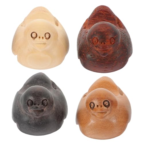 BESTonZON 4 Sätze Mini Holzfiguren Handgefertigte Tierchen Zum Basteln Und Dekorieren DIY Projekte Und Bastelideen Hochwertiges Zufällige Positionierung 4 Stück * 4 von BESTonZON