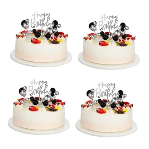 BESTonZON 4 Sätze Schwarzgoldene Kuchendekoration Diy-kuchenaufsatz Alles Zum Geburtstag-topper-brief Kuchenkugeln Kugelkuchenpicks Ballon-kuchendekorationen Torteneinsatz Topper Papier BESTonZON 4 Sätze Schwarzgoldene Kuchendekoration Diy-kuchenaufsatz Alles Zum Geburtstag-topper-brief Kuchenkugeln Kugelkuchenpicks Ballon-kuchendekorationen Torteneinsatz Topper Papier von BESTonZON