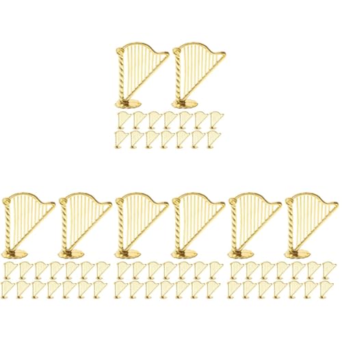 BESTonZON 4 Sätze Vintage Anhänger Für Diy Schmuck Kleine Musikinstrument Dekoration Für Ohrringe Und Vielseitige Bastelideen 20 Stück * 4 von BESTonZON