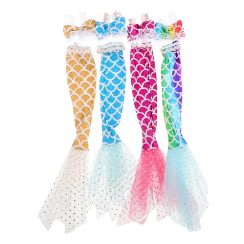 BESTonZON 4 Sets Puppenkleidung Glitzer Outfit Puppenmode Mädchen Puppenbikini Glitzer Puppenkleid Kleidung Für Puppen Puppenschwanzkleid Puppenmode Accessoires von BESTonZON