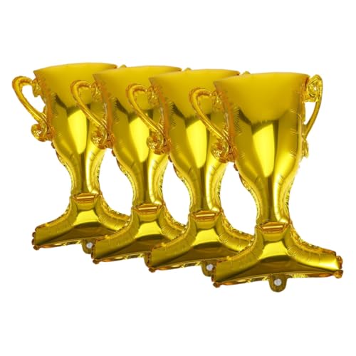 BESTonZON 4 Stück Abschluss Dekoration Luftpumpe Für Umwerben Aufblasgerät Ballon Turnier Tank Helium Blase Schwimmbad Abschlussfeier Party-layout-requisiten Aluminiumfolie Golden von BESTonZON