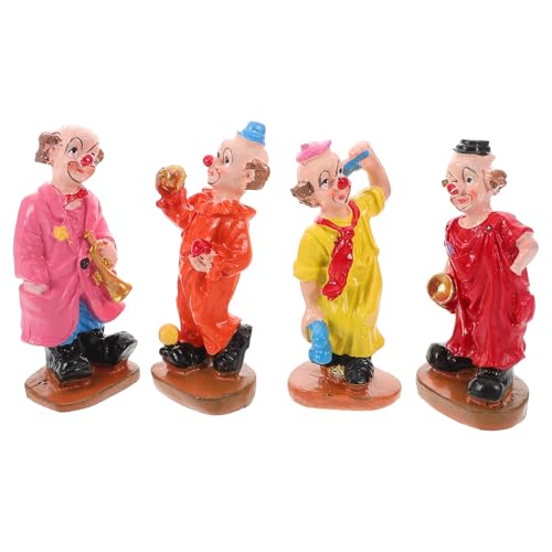 BESTonZON 4 Stück Lebensechte Clownfiguren Bonsai-Clown- Tisch-Clown-Ornament Miniatur-Clown-basteln Schreibtisch- BESTonZON 4 Stück Lebensechte Clownfiguren Bonsai-Clown- Tisch-Clown-Ornament Miniatur-Clown-basteln Schreibtisch- von BESTonZON