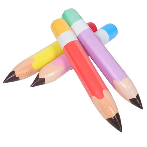 BESTonZON 4 Stück Große Aufblasbare Bleistifte aus Robustem PVC Bunte Deko für Schulanfang Klassenzimmer-partys Wiederverwendbare Luftballons für Abschlussfeiern und Schulveranstaltungen BESTonZON 4 Stück Große Aufblasbare Bleistifte aus Robustem PVC Bunte Deko für Schulanfang Klassenzimmer-partys Wiederverwendbare Luftballons für Abschlussfeiern und Schulveranstaltungen von BESTonZON