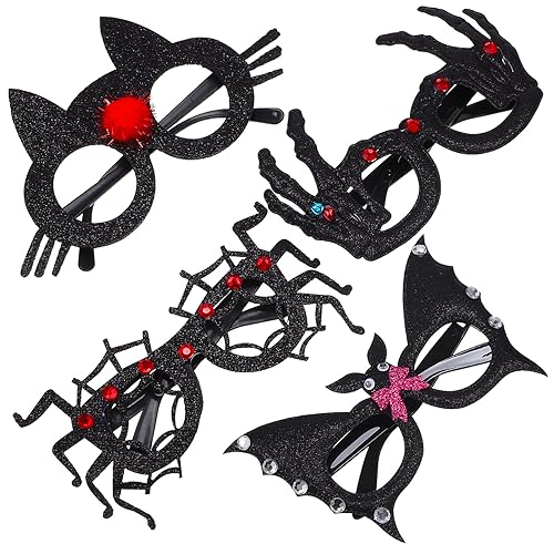 BESTonZON 4 Stück Halloween-Brille Streamer in Herzform Trendy halloween party augenmaske halloween schnapsgläser spinnenfänger Halloween -Brille für Erwachsene gruselige Brille BESTonZON 4 Stück Halloween-Brille Streamer in Herzform Trendy halloween party augenmaske halloween schnapsgläser spinnenfänger Halloween -Brille für Erwachsene gruselige Brille von BESTonZON