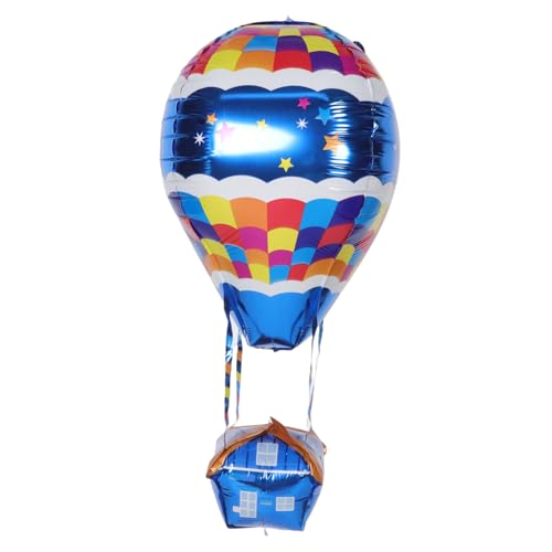 BESTonZON 4 Stück Heißluftballon Dekoration Böhmischer Präsentationsständer Luftballons Für Heißluftballon-mittelstücke 4d Heißluftballons Blaue Heißluftballons Aluminiumfolie BESTonZON 4 Stück Heißluftballon Dekoration Böhmischer Präsentationsständer Luftballons Für Heißluftballon-mittelstücke 4d Heißluftballons Blaue Heißluftballons Aluminiumfolie von BESTonZON