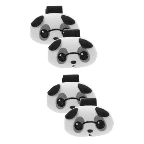 BESTonZON 4 Stück Panda Papa Kreis Mini-Puppen Schlagarmbänder für Kinder Kuscheltier Anhänger kinder haarschmuck Animal-Slap-Armbänder Gefälligkeiten für Themenpartys eine Brille von BESTonZON