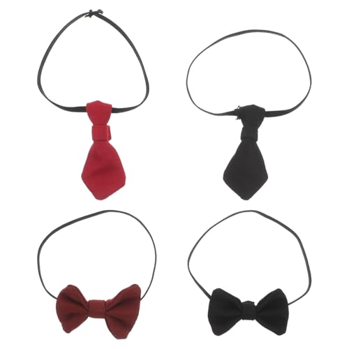 BESTonZON Handgefertigte Seiden-mini-Krawatten Für Puppen 4-teiliges Set Babypuppen-Accessoires Formelle Business-Kleidung von BESTonZON
